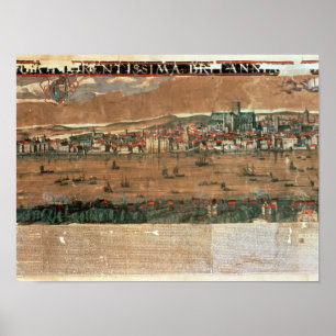 Ansicht von London mit dem Schwan Poster