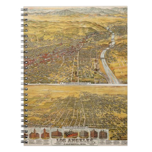 Ansicht von Los Angeles, 1894 Notizblock (Vorderseite)