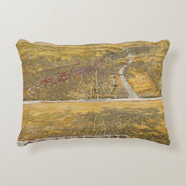 Ansicht von Los Angeles, 1894 Zierkissen (Vorderseite)
