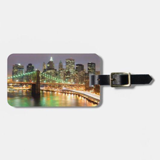 Ansicht von Lower Manhattan und von Gepäckanhänger (Vorderseite horizontal)