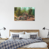 Ansicht von Lumberjacks, Logging SceneSterling, CA Leinwanddruck (Insitu (Schlafzimmer))