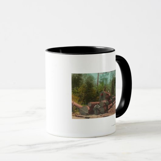 Ansicht von Lumberjacks, Logging SceneSterling, CA Tasse (VorderseiteRechts)