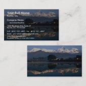 Ansicht von Macchapuchhre über Pokhara See, Visitenkarte (Vorne/Hinten)