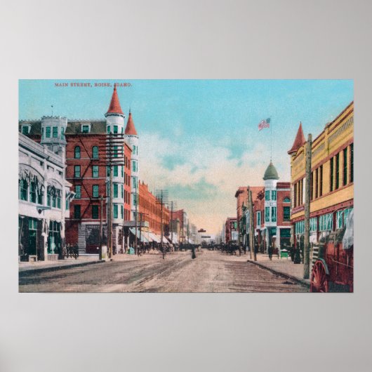 Ansicht von Main StreetBoise, ID Poster (Vorne)