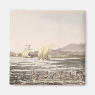 Ansicht von Manila, Philippinen, 1826 Magnet