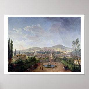Ansicht von Marino, 1719 (Öl auf Leinwand) Poster