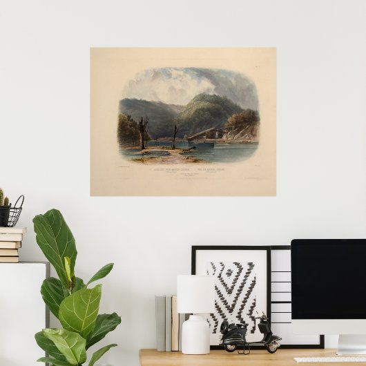 Ansicht von Mauch-Chunk Pennsylvania von Karl Bodm Poster (Heimbüro)