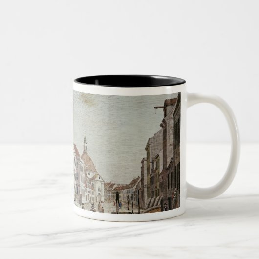 Ansicht von Mauer Strasse, Berlin, 1776 Zweifarbige Tasse (Rechts)