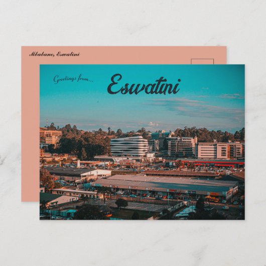 Ansicht von Mbabane Eswatini Postkarte (Vorne/Hinten)