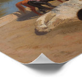 Ansicht von Medinet El-Fayoum von Jean-Léon Gérôme Poster (Ecke)