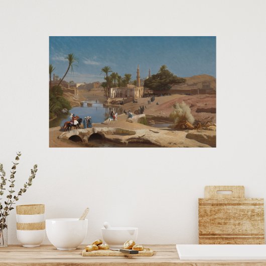 Ansicht von Medinet El-Fayoum von Jean-Léon Gérôme Poster (Küche)