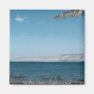 Ansicht von Meer von Galiläa vom Südufer, Israel Magnet