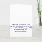 Ansicht von meinem Fenster Karte (Rückseite)