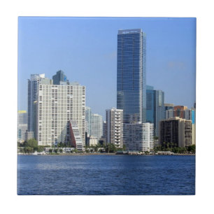 Ansicht von Miami-Skylinen Fliese