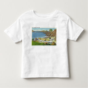 Ansicht von Monhegan Insel, Strand-Szene Kleinkind T-shirt