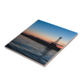 Ansicht von Montevideo an der Dämmerung, Uruguay Fliese (Seite)