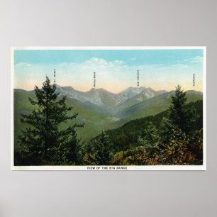 Ansicht von Mt. Marcy, hohlrückiges Pferd, Poster