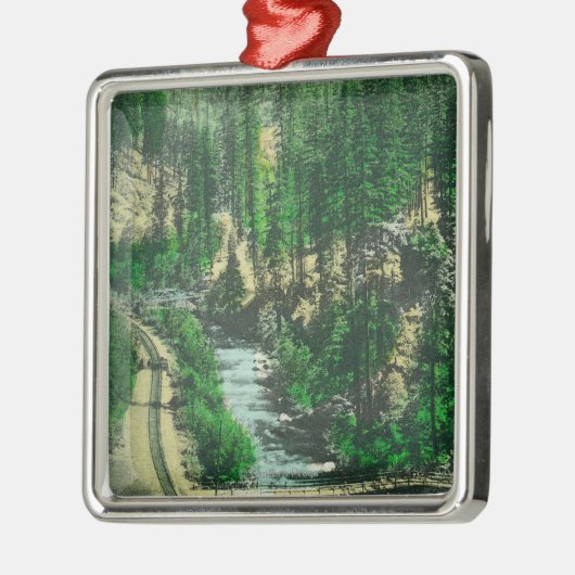 Ansicht von Mt. Shasta von Shasta Rückzug Ornament Aus Metall (Links)