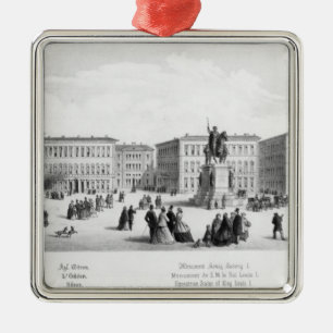 Ansicht von München, 1869 Silbernes Ornament