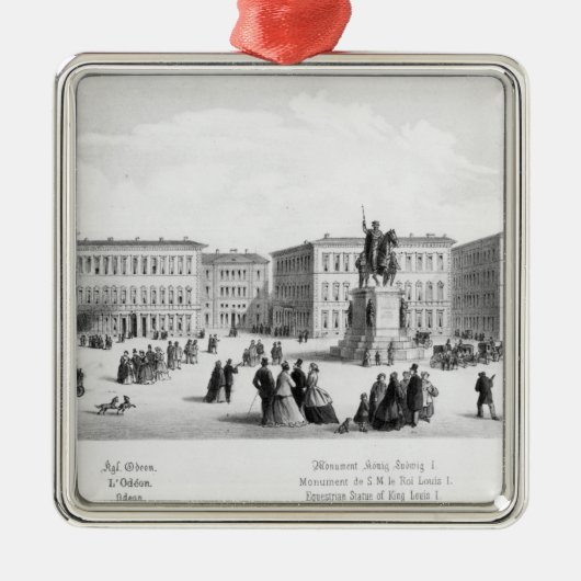 Ansicht von München, 1869 Silbernes Ornament (Vorne)