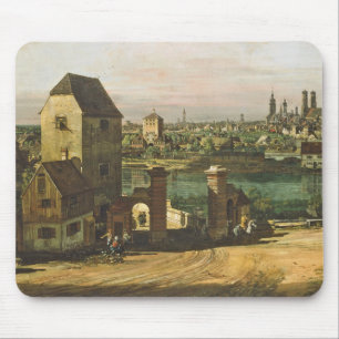 Ansicht von München, C. 1761 (Öl auf Leinwand) Mousepad