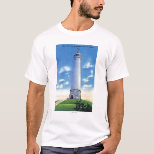 Ansicht von Myles Standish Monument T-Shirt (Vorderseite)