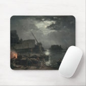 Ansicht von Neapel in Mondschein, 1829 Mousepad (Mit Mouse)
