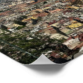 Ansicht von Neapel, Italien Design Poster (Ecke)