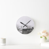 Ansicht von New Orleans aus der Unterwolle Pr Runde Wanduhr (Zuhause)