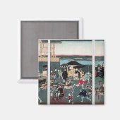 Ansicht von Nihonbashi in Tokio, c.1870 Magnet (Vorderseite/Rückseite)