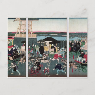 Ansicht von Nihonbashi in Tokio, c.1870 Postkarte