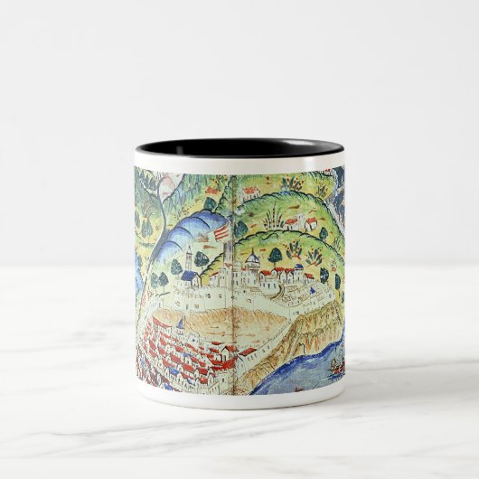 Ansicht von Nizza, vom 'Suleymanname Zweifarbige Tasse (Mittel)