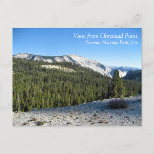 Ansicht von Olmstead Point, Yosemite, CA Postkarte