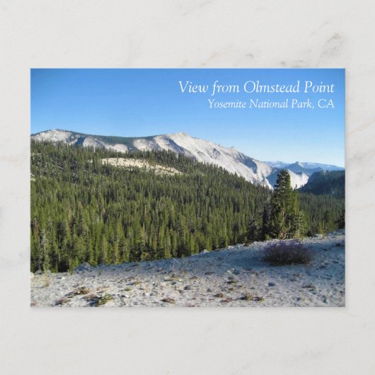 Ansicht von Olmstead Point, Yosemite, CA Postkarte (Vorderseite)
