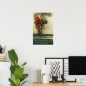Ansicht von Pacific Crude Gusher FireFellows, CA Poster (Heimbüro)