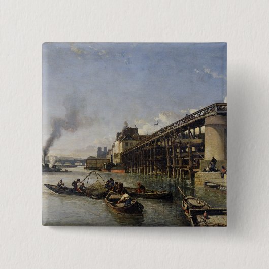 Ansicht von Paris, von Seine oder von l'Estacade, Button (Vorderseite)