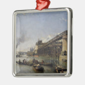 Ansicht von Paris, von Seine oder von l'Estacade, Silbernes Ornament (Links)