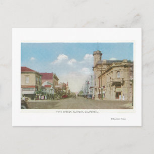Ansicht von Park StreetAlameda, CA 2 Postkarte
