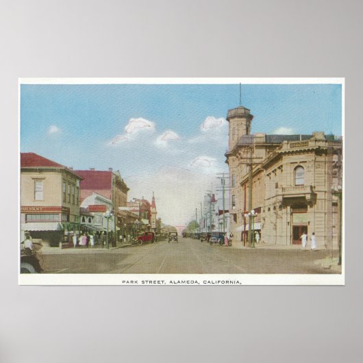 Ansicht von Park StreetAlameda, CA Poster (Vorne)