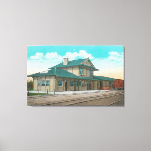 Ansicht von pazifischem SüddepotSanta Rosa, CA Leinwanddruck