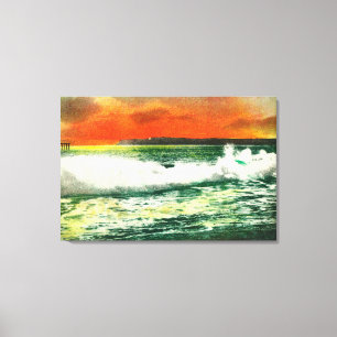 Ansicht von Point Loma bei SunsetCoronado, CA Leinwanddruck