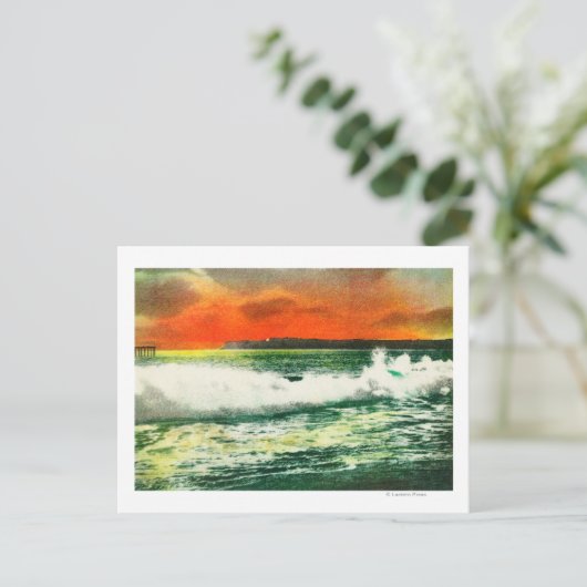 Ansicht von Point Loma bei SunsetCoronado, CA Postkarte (Stehend Vorderseite)