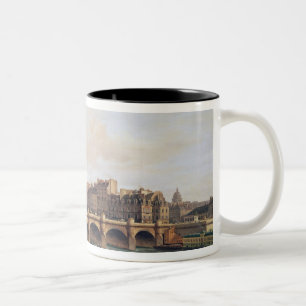 Ansicht von Pont Neuf, 1832 Zweifarbige Tasse
