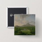 Ansicht von Powerscourt, Landkreis Wicklow, Button (Vorne & Hinten)