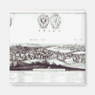 Ansicht von Prag, 1649 Magnet