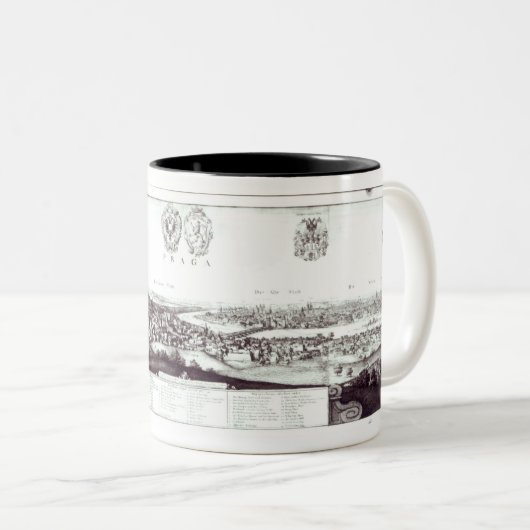 Ansicht von Prag, 1649 Zweifarbige Tasse (VorderseiteRechts)