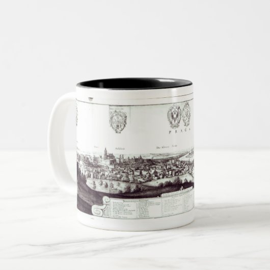 Ansicht von Prag, 1649 Zweifarbige Tasse (Vorderseite Links)