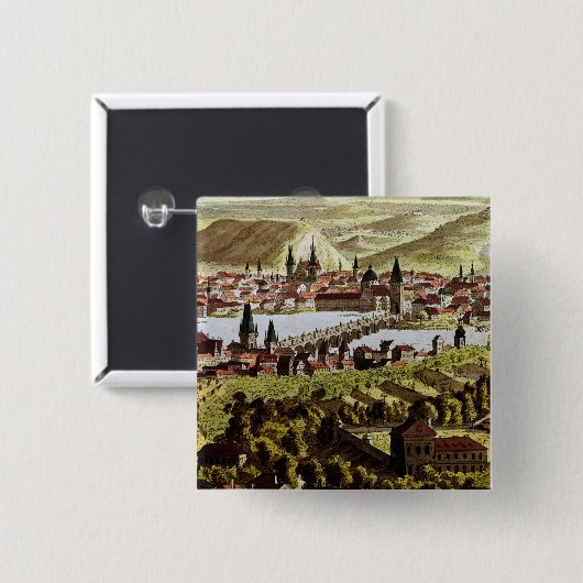 Ansicht von Prag Button (Vorne & Hinten)