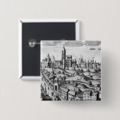 Ansicht von Prag den Kaiserpalast zeigend und Button (Vorne & Hinten)