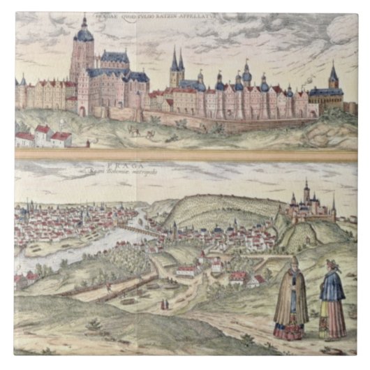 Ansicht von Prag-Vertretung (oben) der Fliese (Vorderseite)